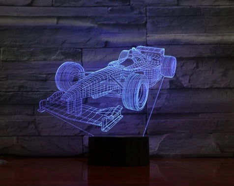 LumiDrive | 3D LED-Nachtlicht | USB, Touch & Fernbedienung | Auto & Schlafzimmer