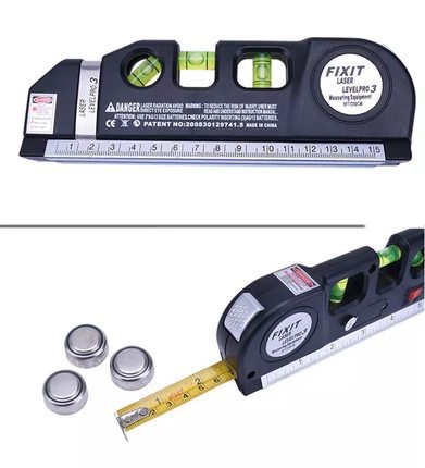 Laser-Massband & Wasserwaage | 2-in-1 Maßband | Wasserwaage | Heimwerker/Renovierung