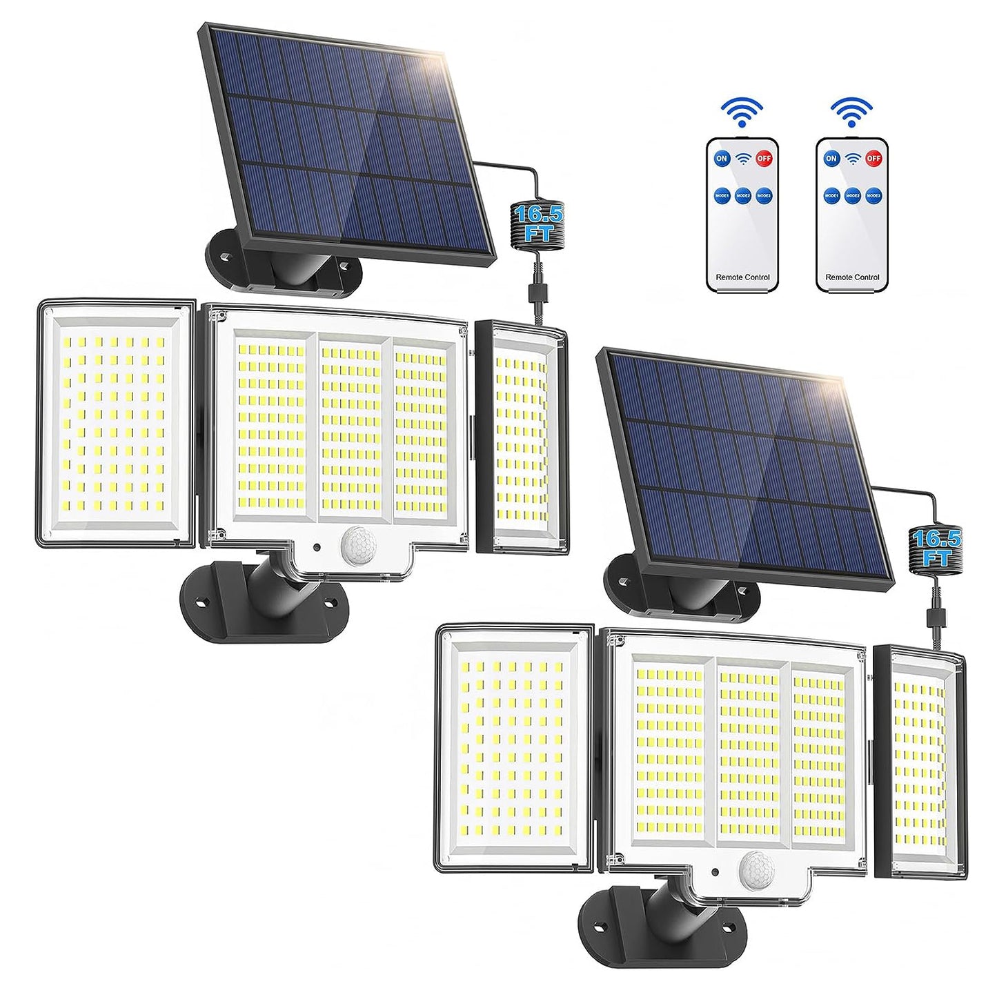 Solar Bewegungsmelder Lampen | Solarlampen mit PIR | Wetterfest & sparsam | Hof & Garage