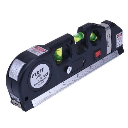 Laser-Massband & Wasserwaage | 2-in-1 Maßband | Wasserwaage | Heimwerker/Renovierung