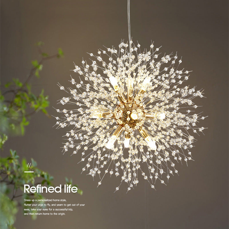 LumiDandelion | Kristall-Kronleuchter | Löwenzahn-Design | Wohn/Schlaf/Esszimmer