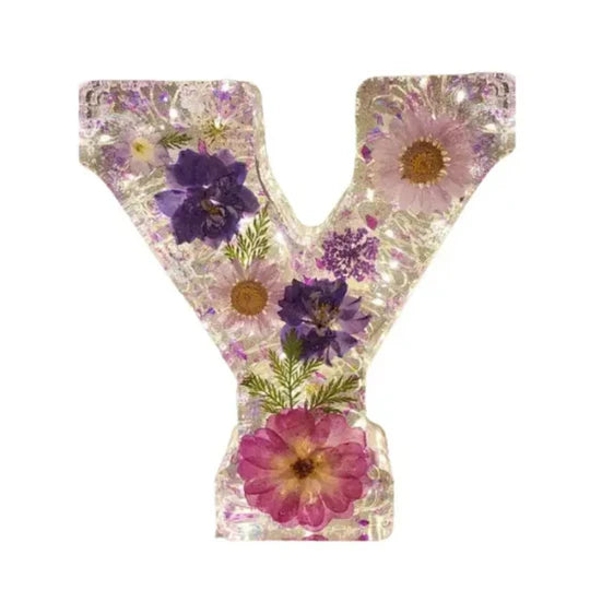 Blumen-Buchstabenlampe | Warmweißes LED | Dekorativ & individuell | Geschenk & Zimmer