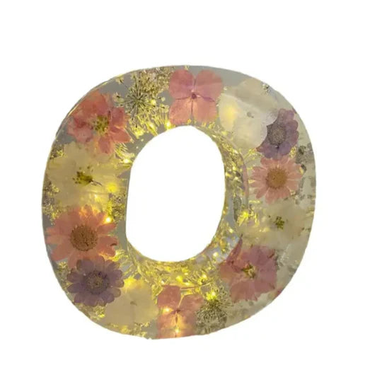 Blumen-Buchstabenlampe | Warmweißes LED | Dekorativ & individuell | Geschenk & Zimmer