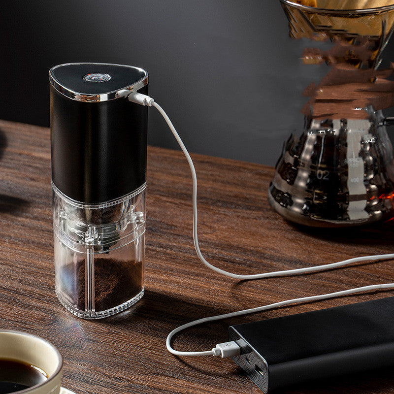 Tragbare elektrische Kaffeemühle | USB & kompakt | Edelstahlklingen | Reise & Büro