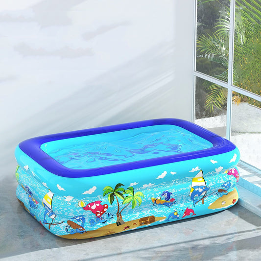 Aufblasbares Kinderbecken | Schnelles Aufblasen | Strapazierfähiges PVC | Garten & Balkon