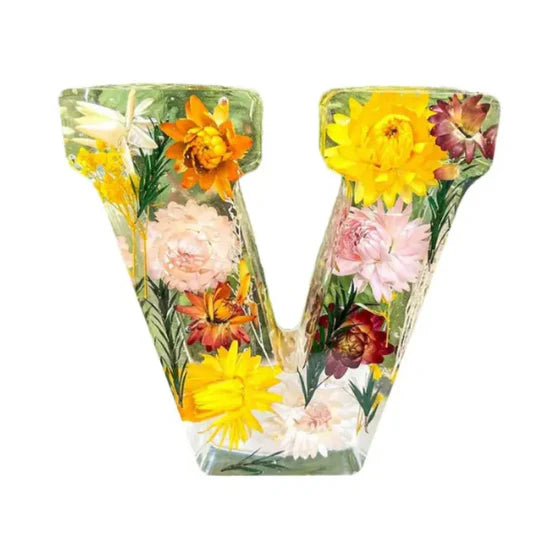 Blumen-Buchstabenlampe | Warmweißes LED | Dekorativ & individuell | Geschenk & Zimmer