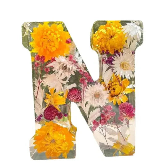 Blumen-Buchstabenlampe | Warmweißes LED | Dekorativ & individuell | Geschenk & Zimmer
