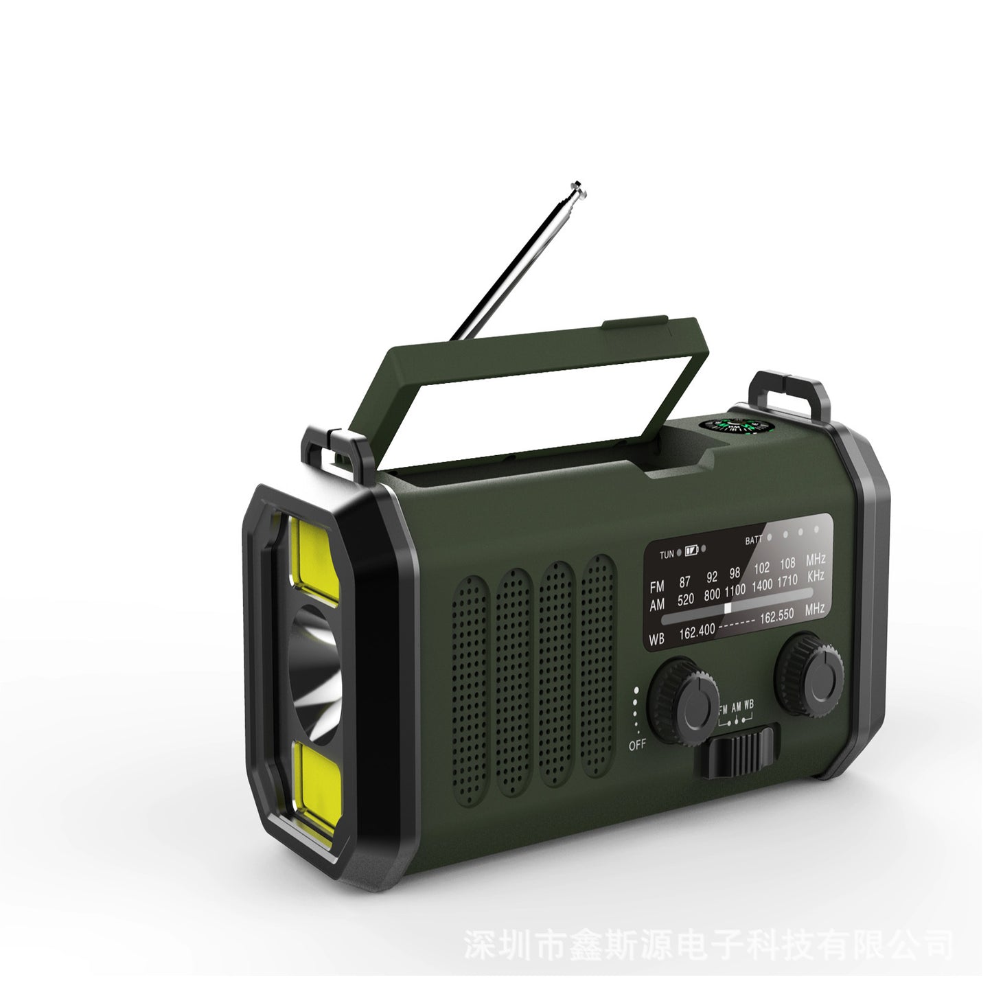 Solar-AM/FM-Radio | Solar & Handkurbel | Notfallfunktionen | Camping & Notfälle