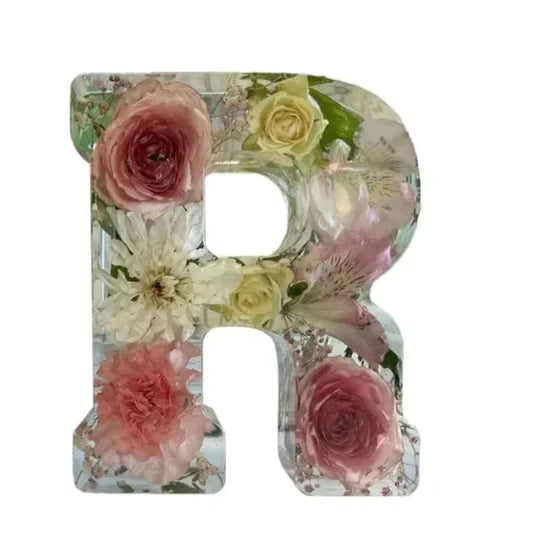 Blumen-Buchstabenlampe | Warmweißes LED | Dekorativ & individuell | Geschenk & Zimmer