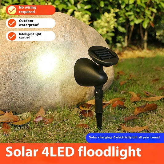 SolarLicht 4LED | Solar-Gartenstrahler | Wetterfest & dekorativ | Garten & Wege