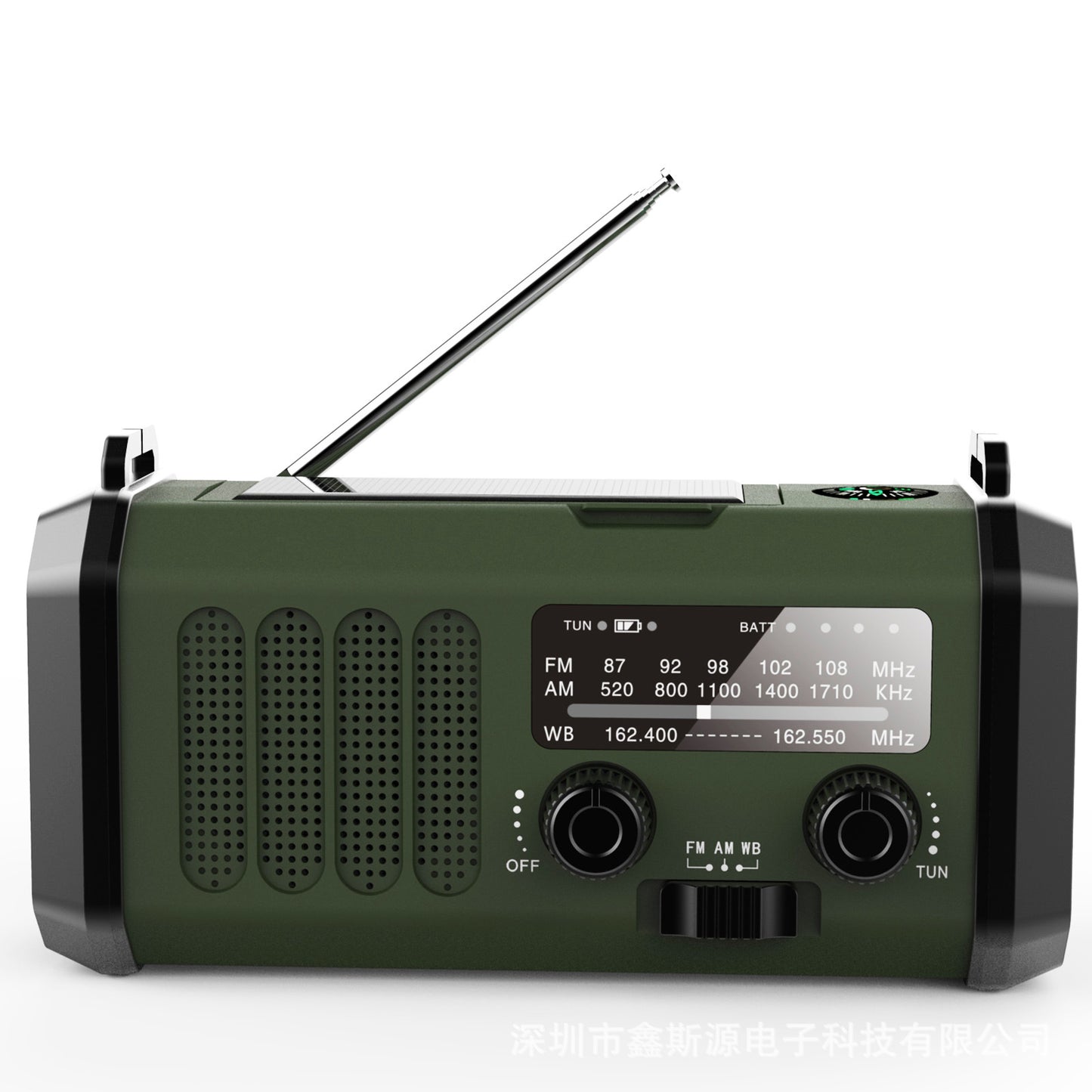 Solar-AM/FM-Radio | Solar & Handkurbel | Notfallfunktionen | Camping & Notfälle