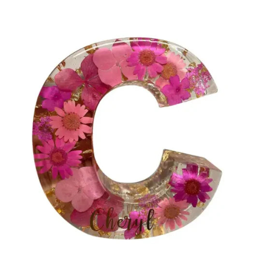 Blumen-Buchstabenlampe | Warmweißes LED | Dekorativ & individuell | Geschenk & Zimmer