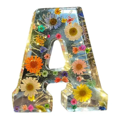 Blumen-Buchstabenlampe | Warmweißes LED | Dekorativ & individuell | Geschenk & Zimmer