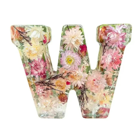Blumen-Buchstabenlampe | Warmweißes LED | Dekorativ & individuell | Geschenk & Zimmer