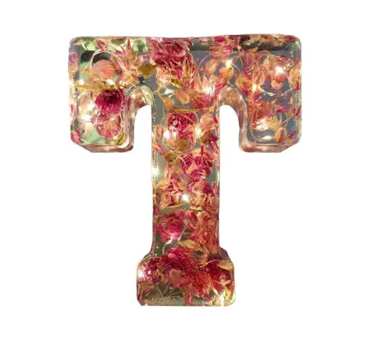 Blumen-Buchstabenlampe | Warmweißes LED | Dekorativ & individuell | Geschenk & Zimmer