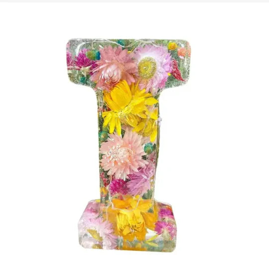 Blumen-Buchstabenlampe | Warmweißes LED | Dekorativ & individuell | Geschenk & Zimmer